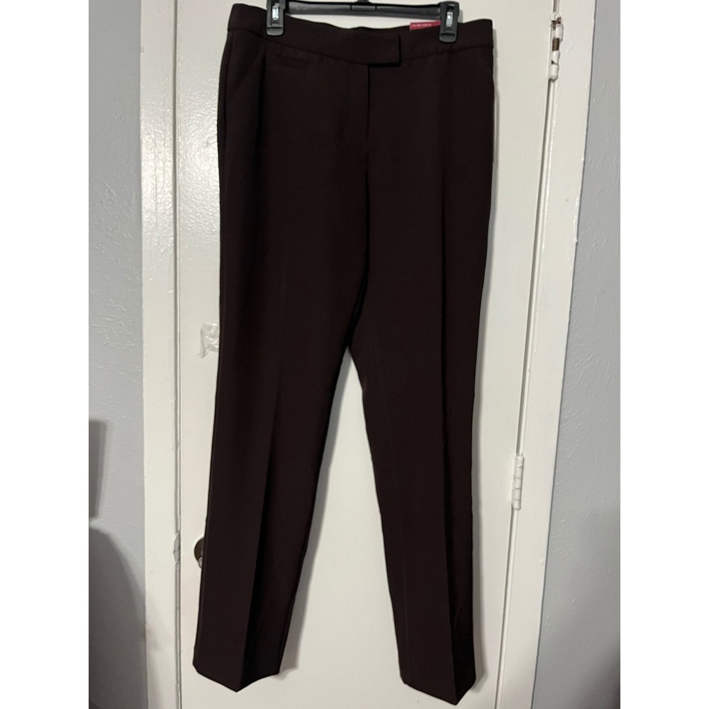 Investments 5th AVE Fit Straight Leg Pants Brown Tummy Support 10L NWT